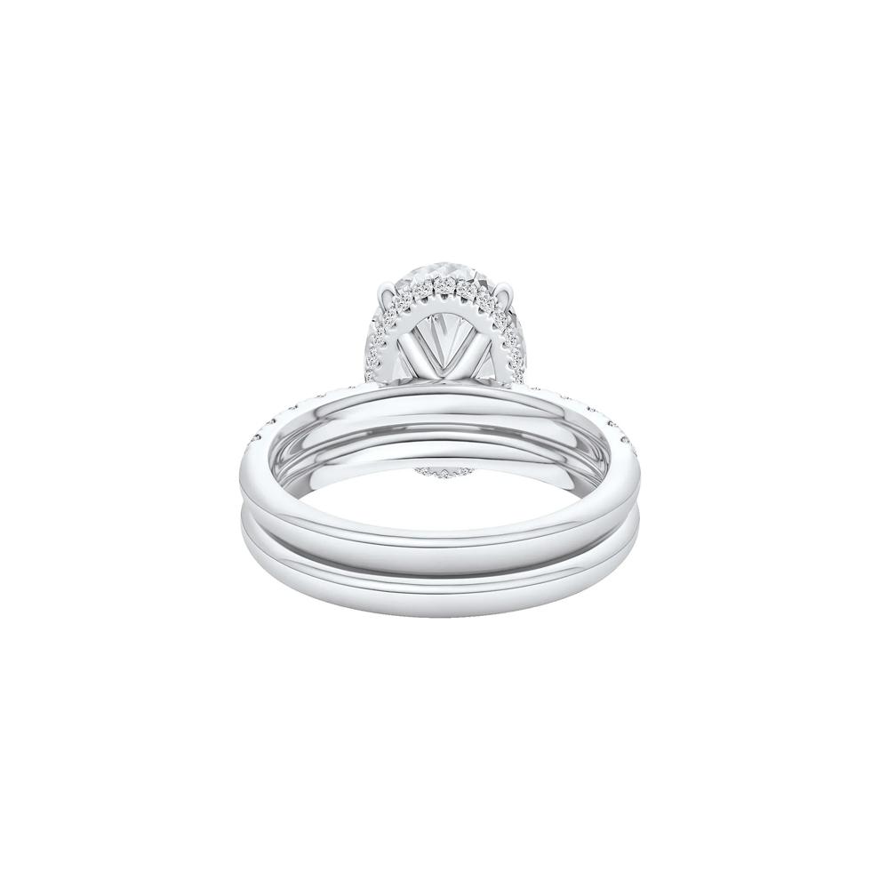 Lab Grown Diamond Oval Bridal Set in 14K White Gold (5 ct. tw.) – Image 5 of 5