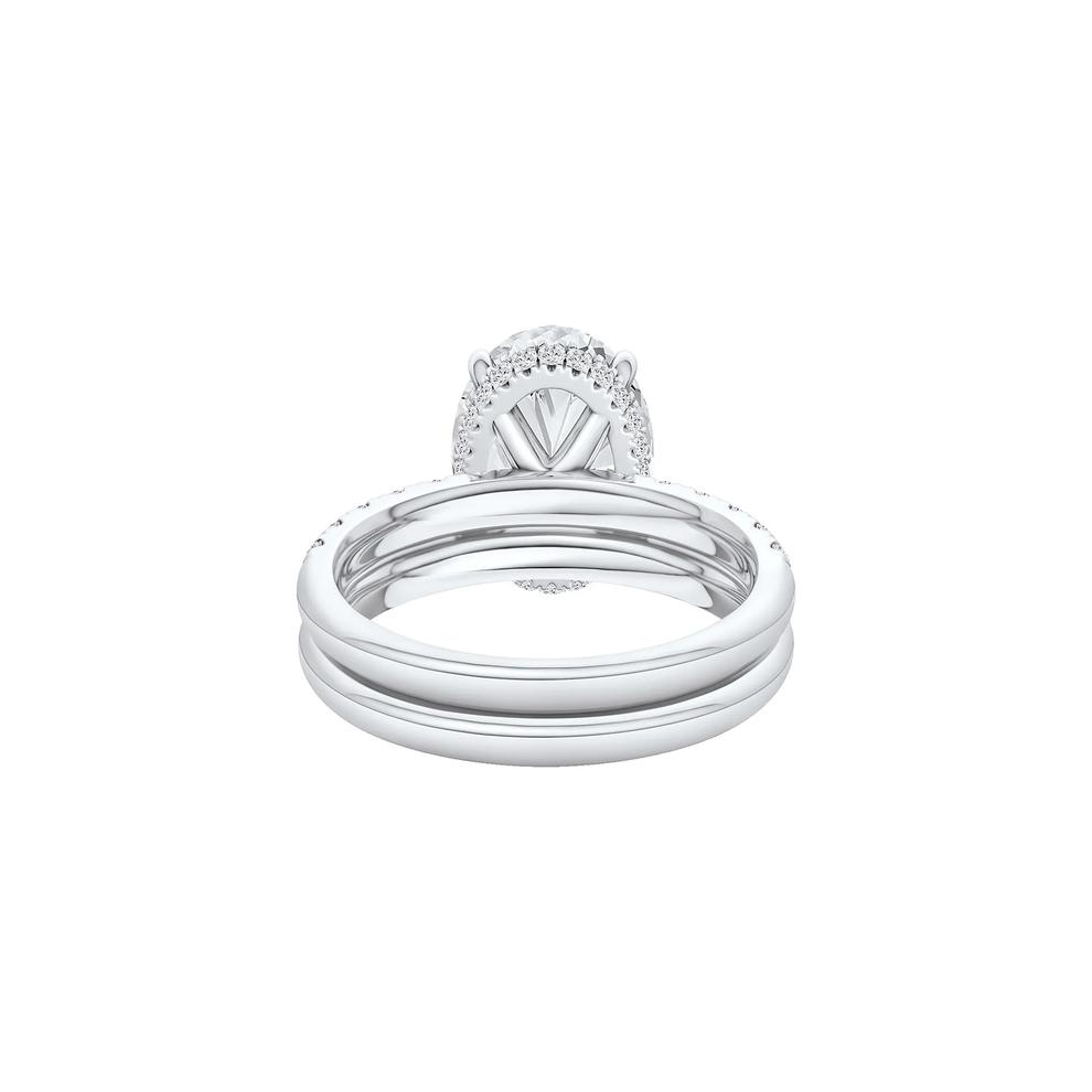 Lab Grown Diamond Oval Bridal Set in 14K White Gold (5 ct. tw.) – Image 5 of 5