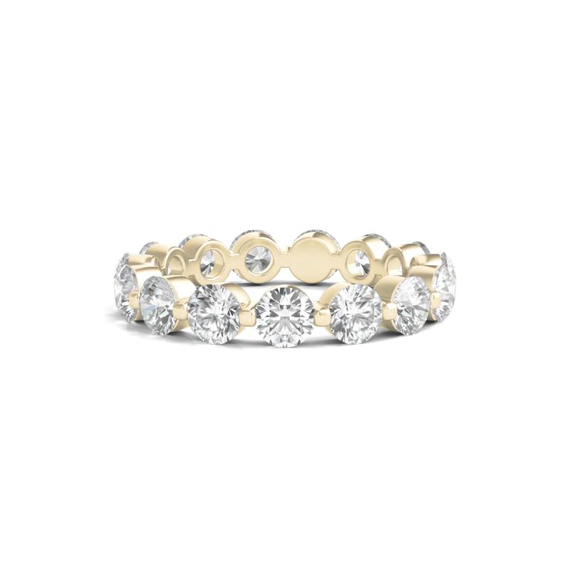 Round Brilliant-Cut Lab Grown Diamond Eternity Band in 14k Yellow Gold (3 ct. tw.) – Image 1 of 3