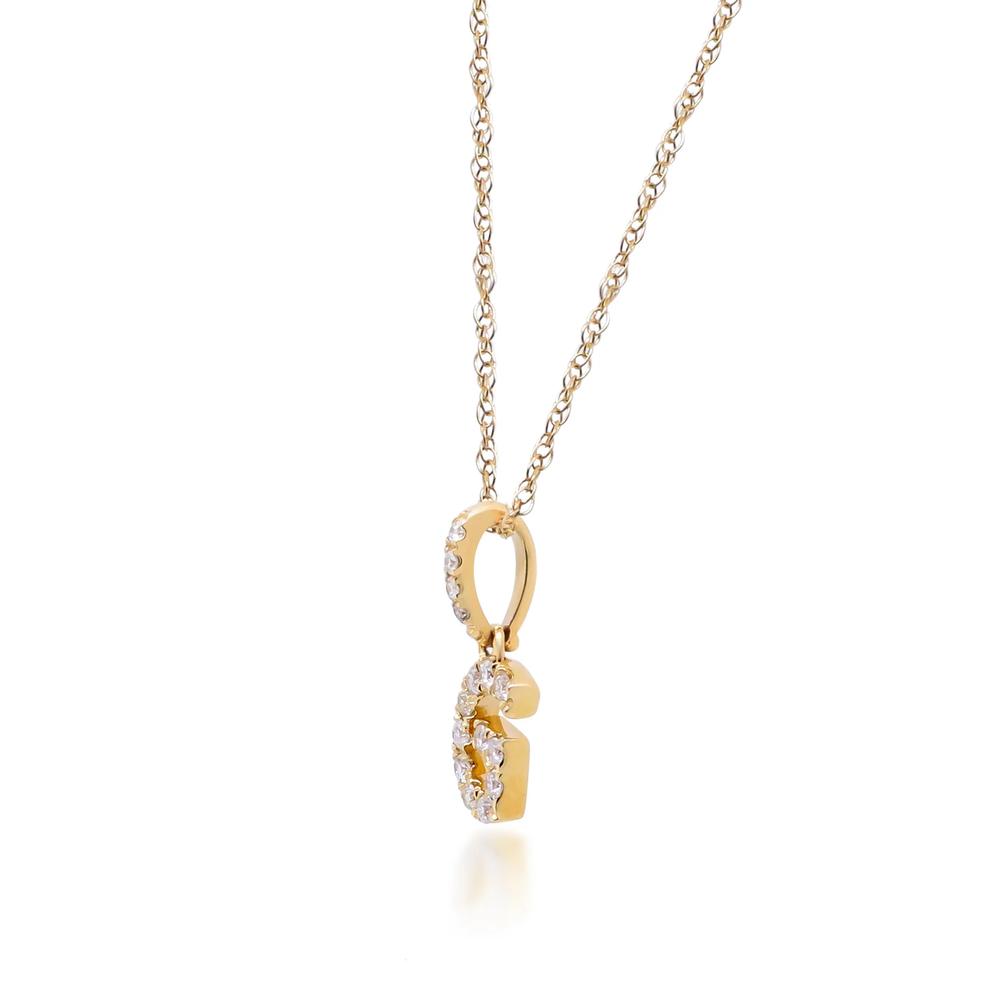 Diamond G Initial Pendant in 10K Yellow Gold (1/10 ct. tw.) – Image 2 of 4