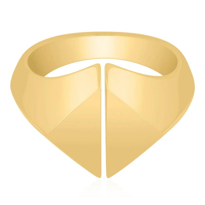 Men&#39;s Split Center Tapered Ring in Vermeil – Image 1 of 3