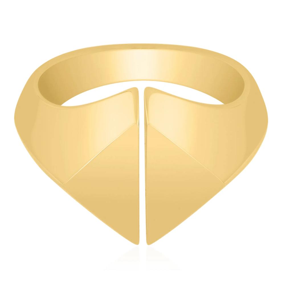 Men's Split Center Tapered Ring in Vermeil – Image 1 of 3