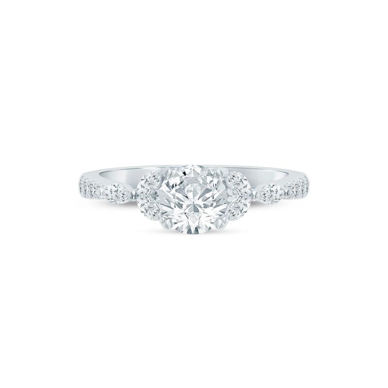 Diamond Semi-Mount Engagement Ring in 14K White Gold &#40;1/3 ct. tw.&#41; &#40;Setting Only&#41; – Image 1 of 6