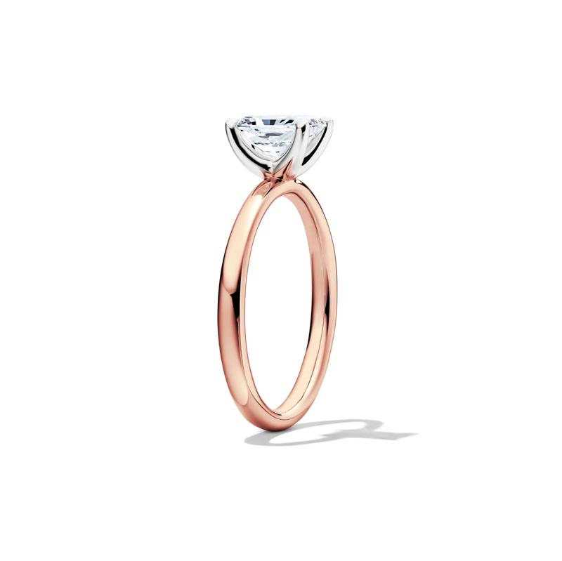Diamond Radiant-Cut Solitaire Engagement Ring in 14K Rose Gold &#40;1 ct.&#41; – Image 3 of 5
