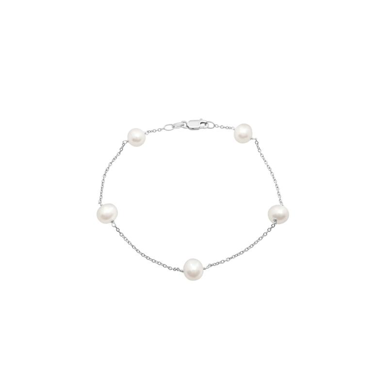 Freshwater Cultured Pearl Earring, Bracelet and Necklace Box Set in Sterling Silver – Image 7 of 7