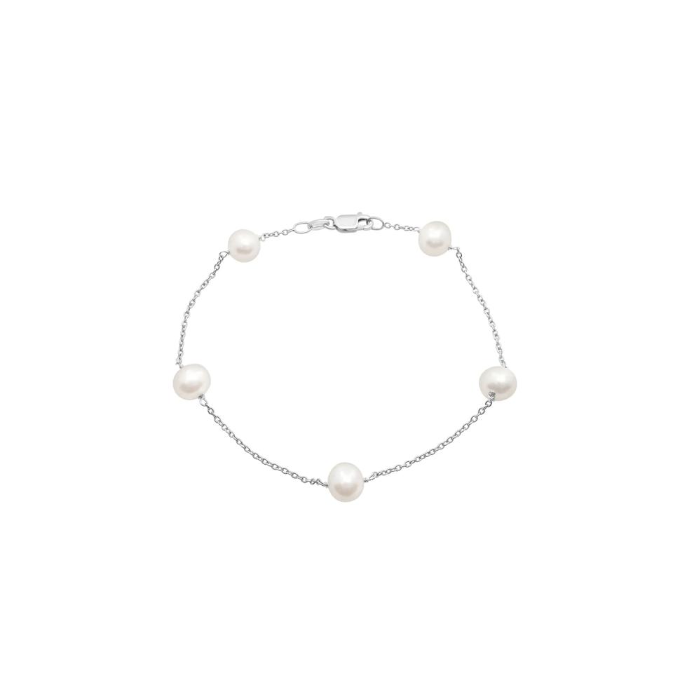 Freshwater Cultured Pearl Earring, Bracelet and Necklace Box Set in Sterling Silver – Image 7 of 7