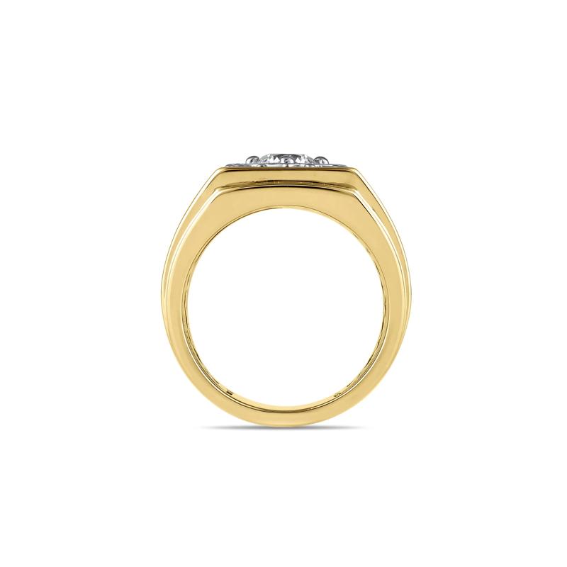Men&#39;s Lab Grown Diamond Ring in 10K Yellow Gold &#40;1 1/2 ct. tw.&#41; – Image 2 of 4