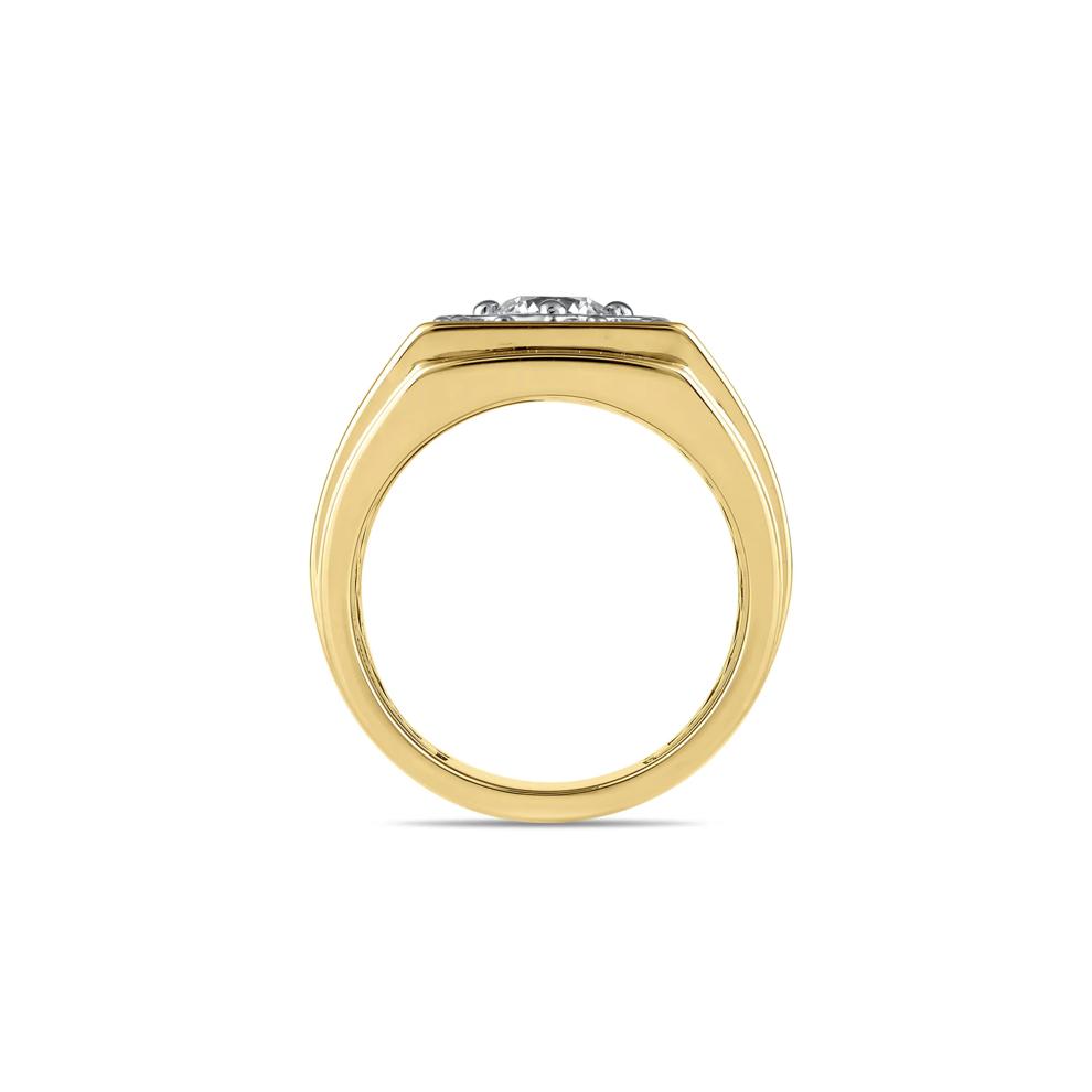 Men's Lab Grown Diamond Ring in 10K Yellow Gold (1 1/2 ct. tw.) – Image 2 of 4