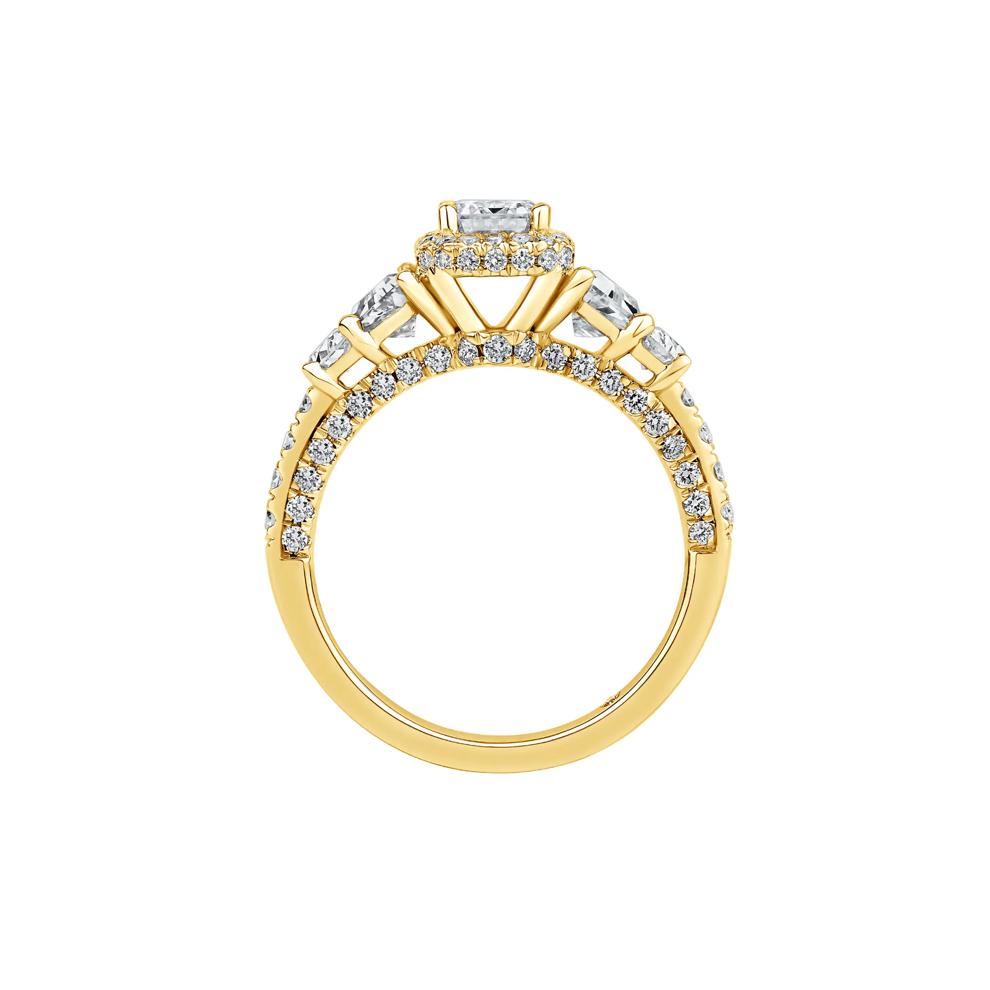 Hailey Lab Grown Diamond Engagement Ring in 14K Yellow Gold (3 ct. tw.) – Image 2 of 4