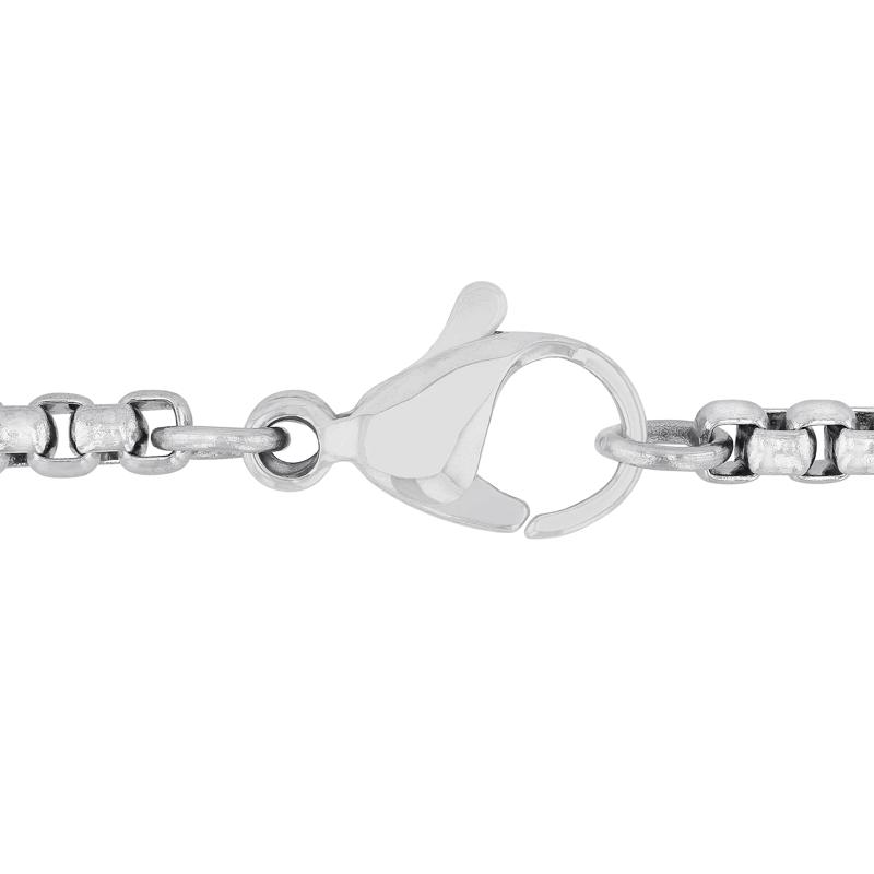 Men&rsquo;s Black Diamond St. Christopher Medallion in Stainless Steel &#40;1/4 ct. tw.&#41;  – Image 3 of 3