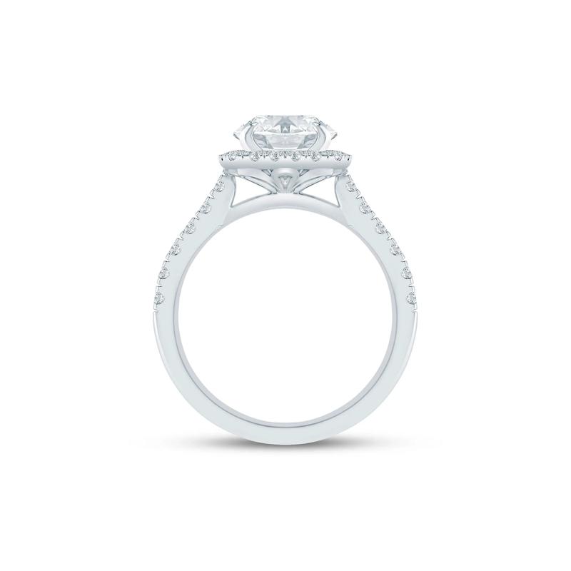 1/2 ct. tw. Diamond Semi-Mount Engagement Ring in 14K White Gold &#40;Setting Only&#41; – Image 3 of 6