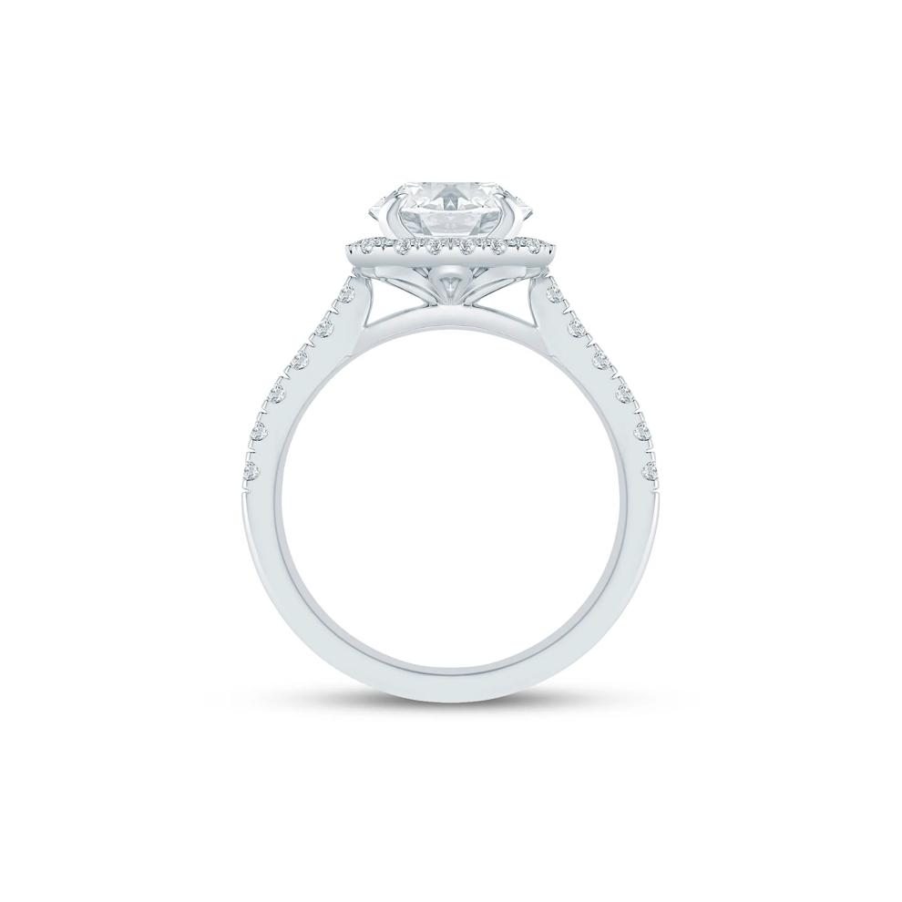 1/2 ct. tw. Diamond Semi-Mount Engagement Ring in 14K White Gold (Setting Only) – Image 3 of 6