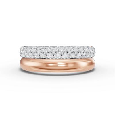 Lab Grown Diamond Double Row Band in 10K Rose Gold (1/2 ct. tw.)
