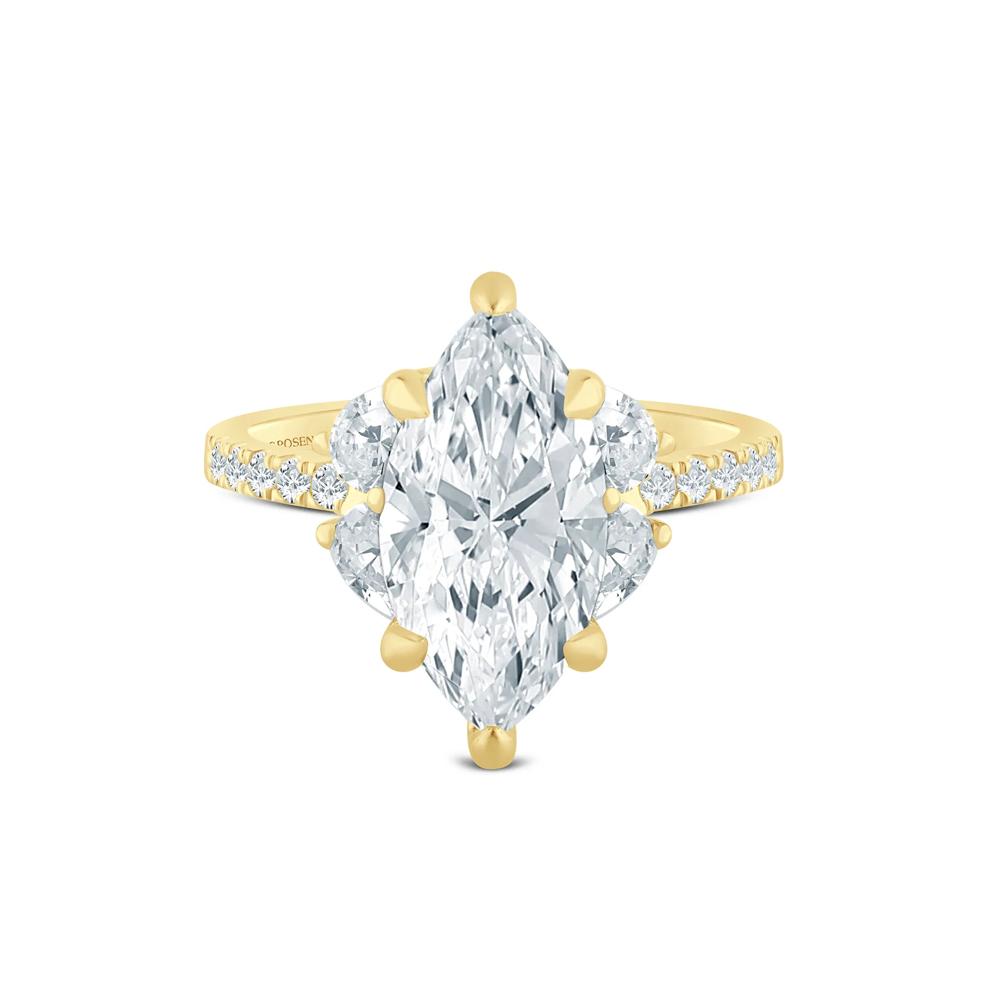 Lab Grown Diamond Marquise Engagement Ring in 14K Yellow Gold (3 5/8 ct. tw.) – Image 1 of 3