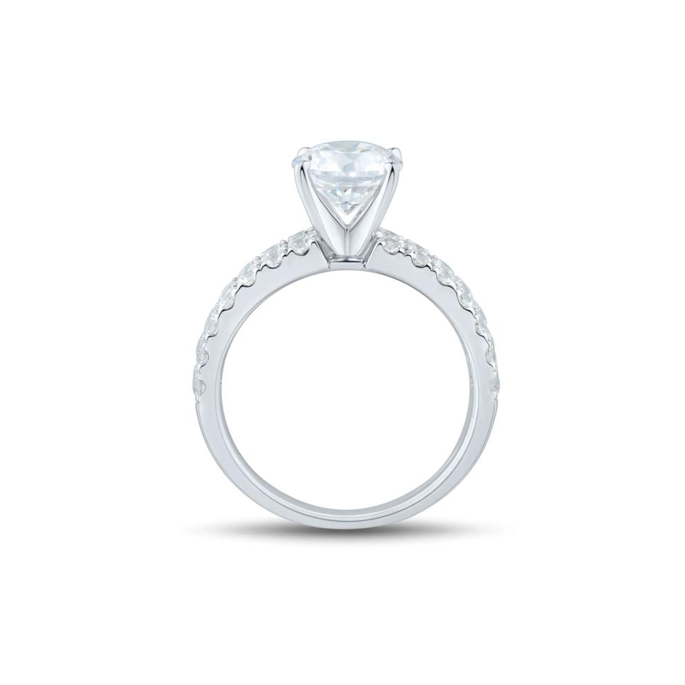 1 ct. tw. Double Row Lab Grown Diamond Semi-Mount Engagement Ring – Image 3 of 6