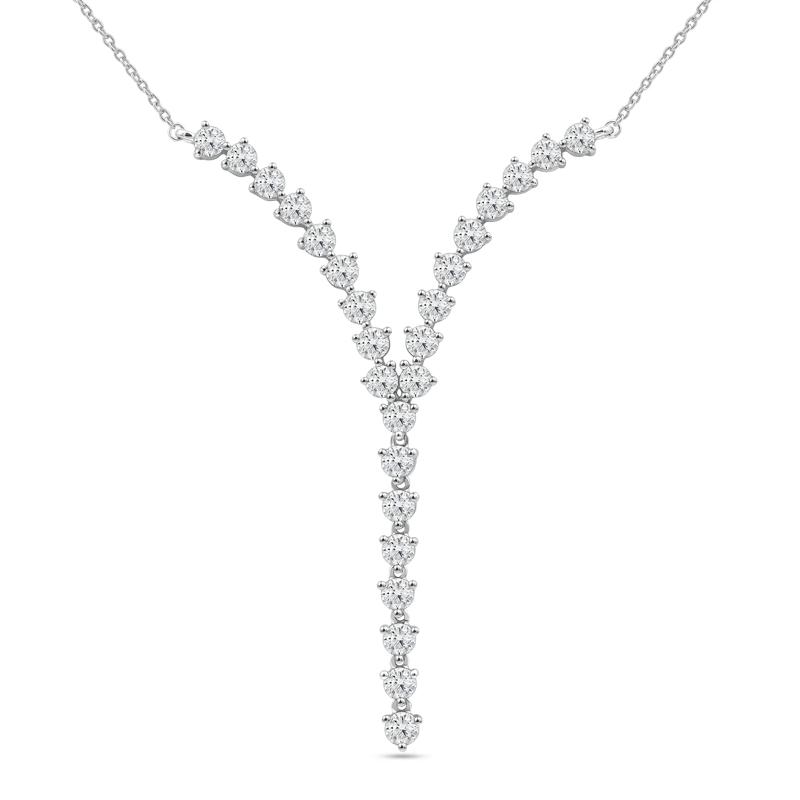 Lab Grown Diamond Y Necklace in 14K White Gold &#40;3 ct. tw.&#41; – Image 1 of 3