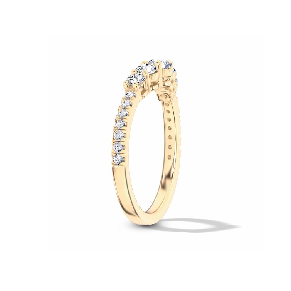 Lab Grown Diamond Graduated Contour Band in 14K Yellow Gold (3/4 ct. tw.) – Image 3 of 4