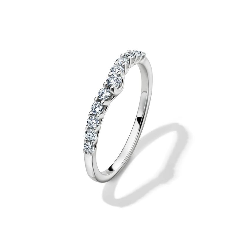 Lab Grown Diamond Chevron Band in 14K White Gold &#40;1/3 ct. tw.&#41; – Image 4 of 4