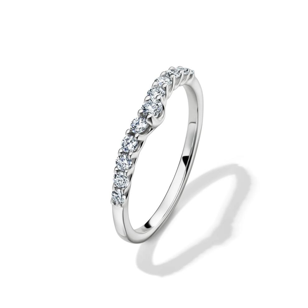 Lab Grown Diamond Chevron Band in 14K White Gold (1/3 ct. tw.) – Image 4 of 4