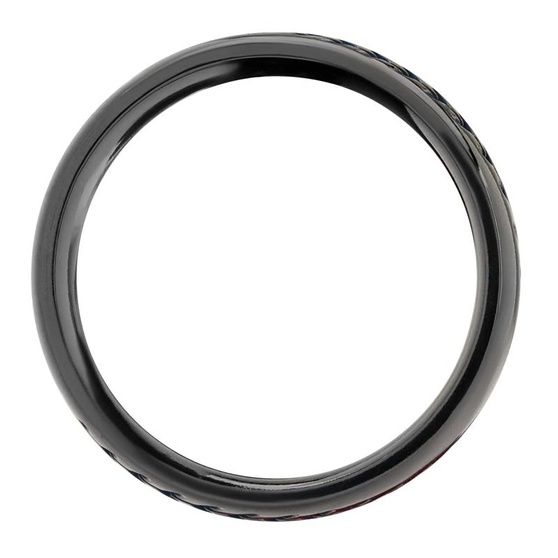 Men&#39;s Domed Baseball Band in Zirconium, 7MM – Image 2 of 3