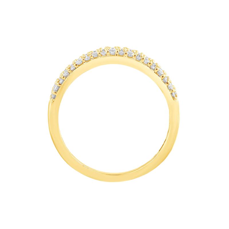 Diamond Double-Row Anniversary Band in 10K Yellow Gold &#40;1/2 ct. tw.&#41; – Image 2 of 3