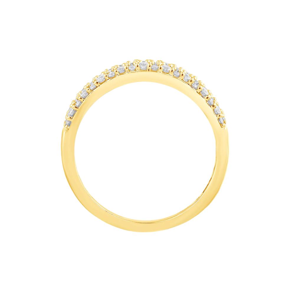 Diamond Double-Row Anniversary Band in 10K Yellow Gold (1/2 ct. tw.) – Image 2 of 3