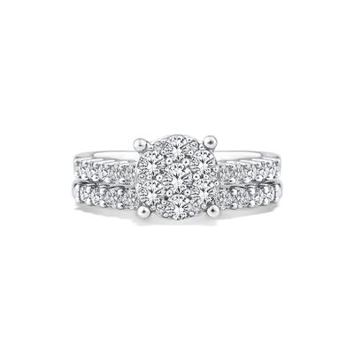Diamond Round Composite Engagement Set in 10K White Gold (1 ct. tw.)