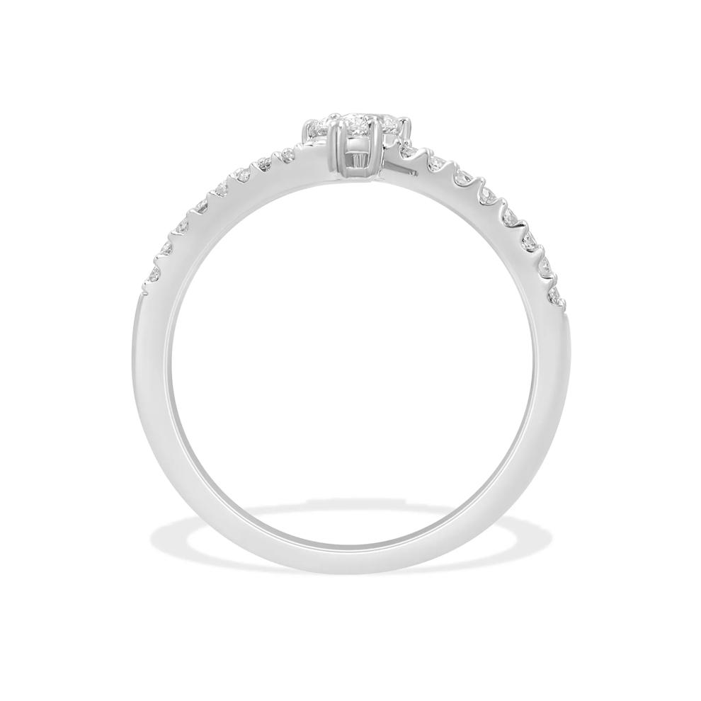 Diamond Oval Bypass Open Ring in Sterling Silver (1/2 ct. tw.) – Image 2 of 4