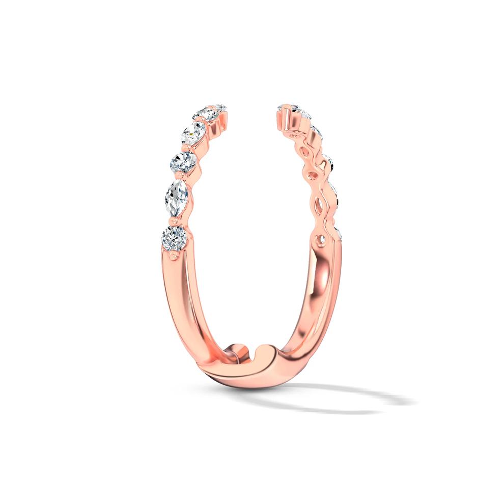 Lab Grown Diamond Marquise &amp; Round Bypass Insert in 14K Rose Gold (1/3 ct. tw.) – Image 3 of 4