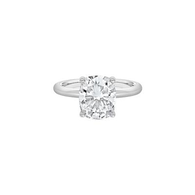 Lab Grown Diamond Elongated Cushion Solitaire Engagement Ring in Platinum (3 ct. tw.)