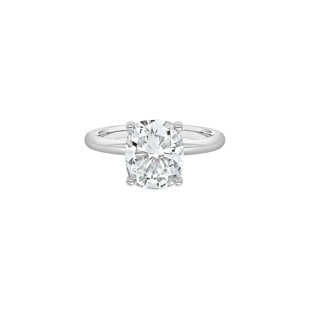 Lab Grown Diamond Elongated Cushion Solitaire Engagement Ring in Platinum (3 ct. tw.) – Image 1 of 4