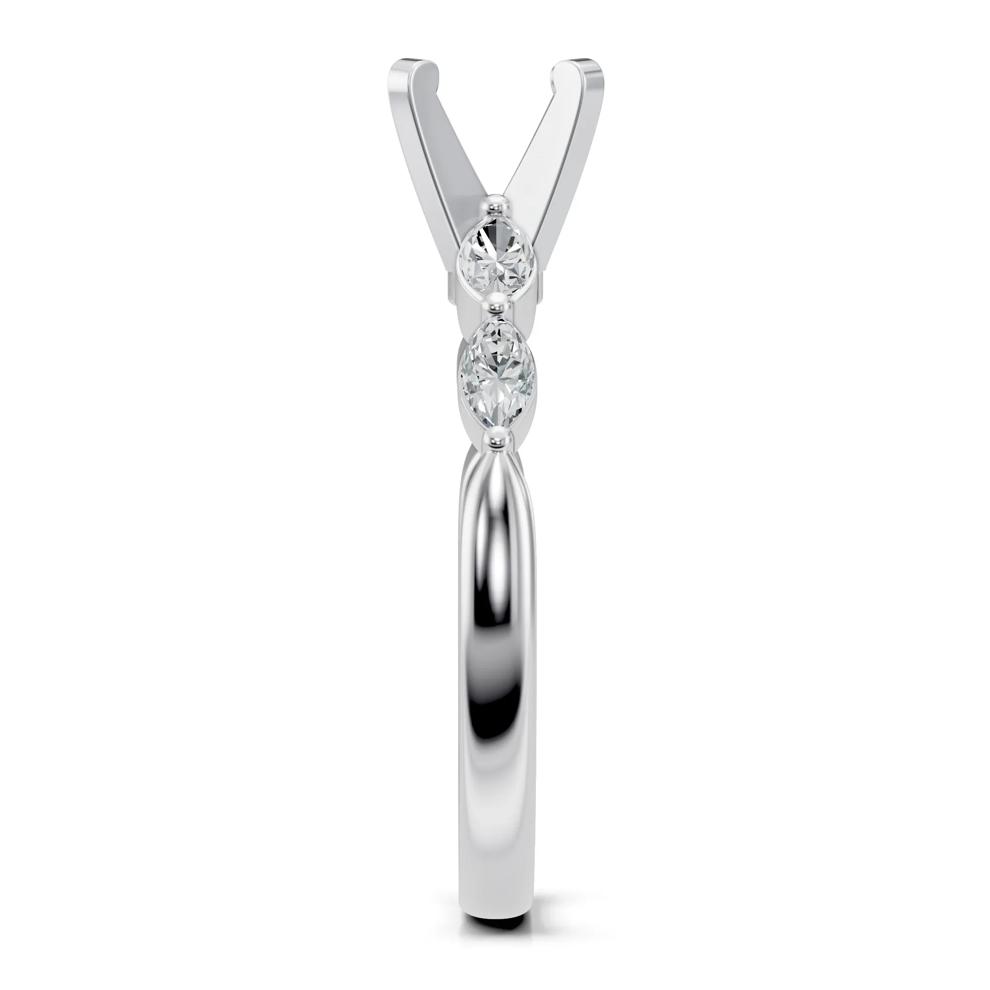 Lab Grown Diamond Semi-Mount Engagement Ring in 14K White Gold (3/8 ct. tw.) – Image 3 of 6