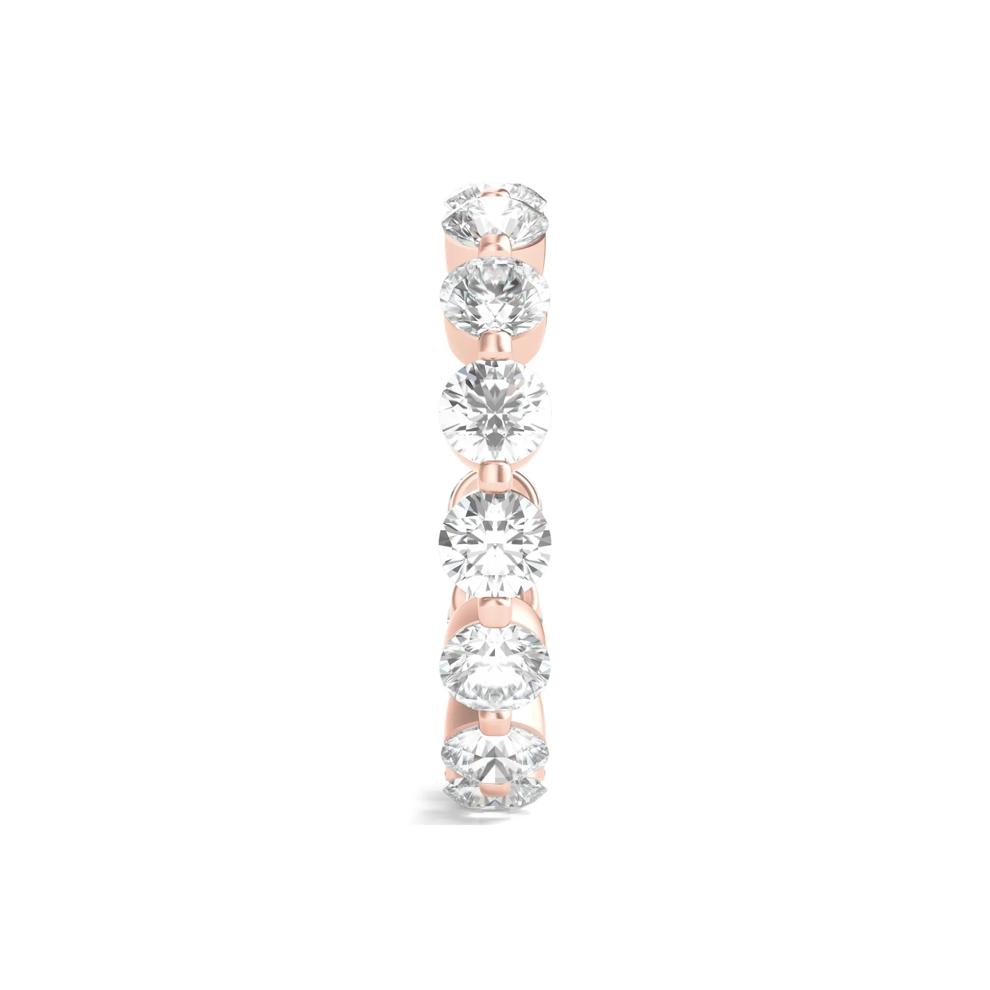 Round Brilliant-Cut Lab Grown Diamond Eternity Band in 14k Rose Gold (3 ct. tw.) – Image 3 of 3