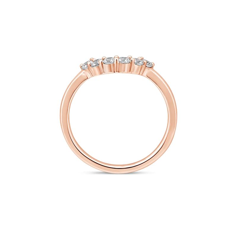 Contour Wedding Band with Diamond Crescent in 14K Rose Gold &#40;1/3 ct. tw.&#41; – Image 2 of 3