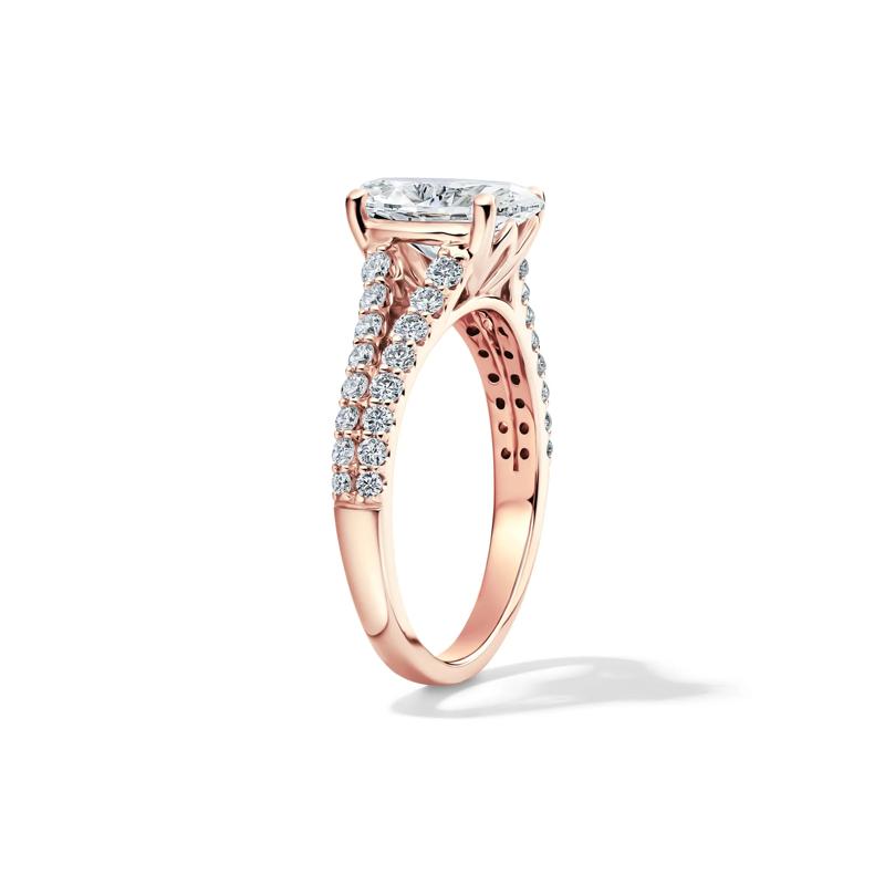 Lab Grown Diamond Oval Engagement Ring in 14K Rose Gold (2 1/2 ct. tw.) – Image 3 of 4