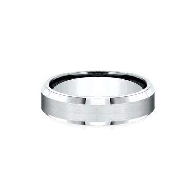 Wedding Band in 14K White Gold, 6.5MM