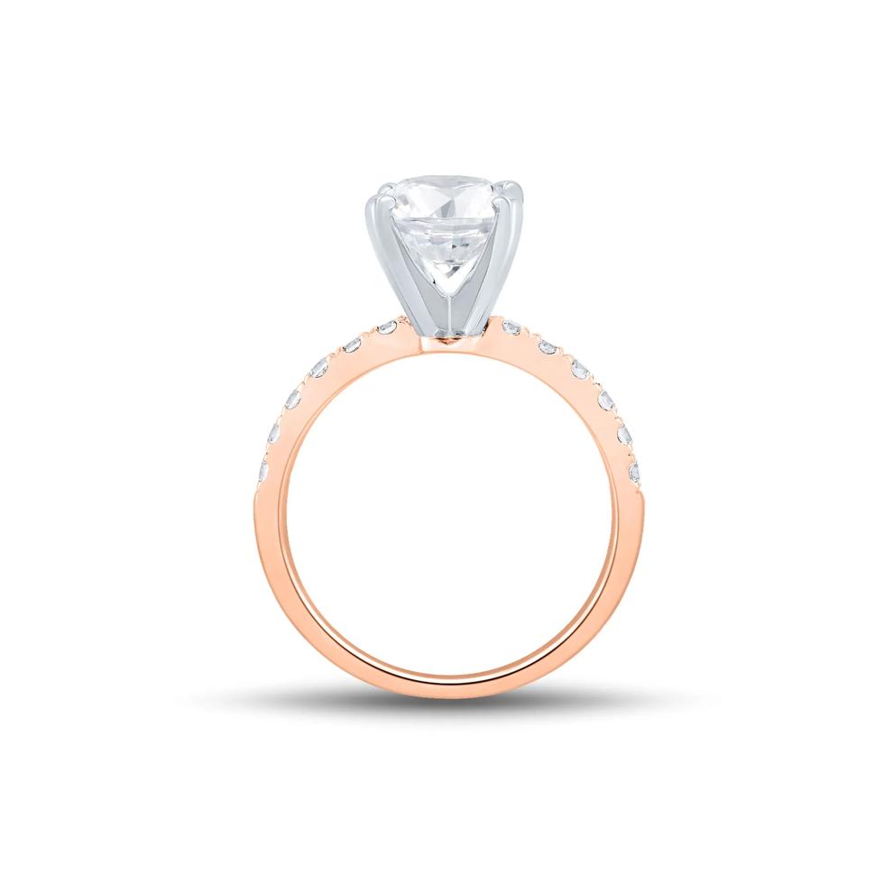 Lab Grown Diamond Semi-Mount Engagement Ring in 14K Rose and White Gold (1/3 ct. tw.) (Setting Only) – Image 3 of 6