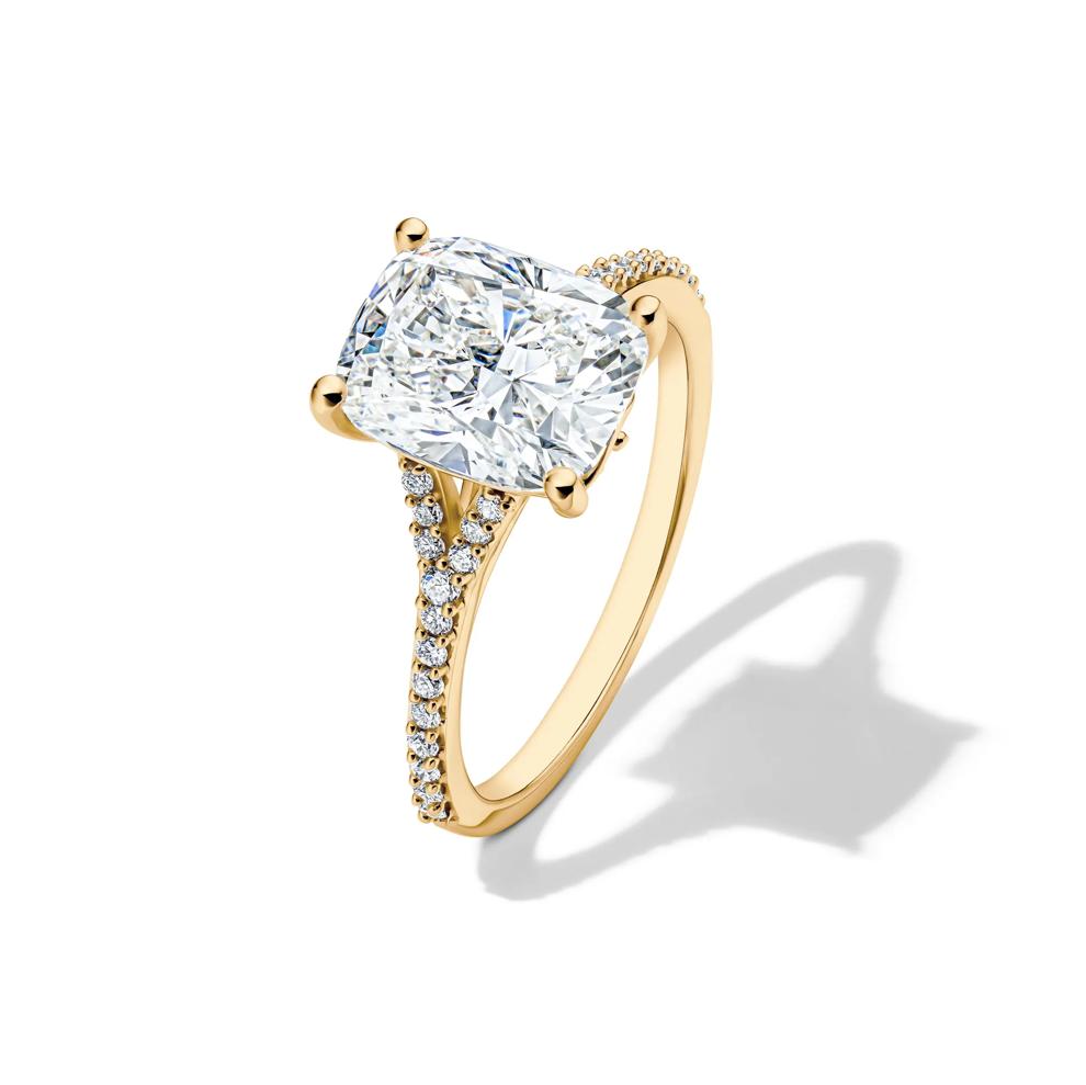 Lab Grown Diamond Engagement Ring in 14K Yellow Gold (3 1/4 ct. tw.) – Image 4 of 4