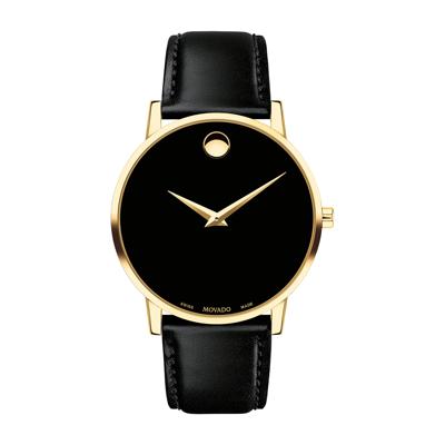 Men's Museum Classic Watch With a Black Leather Strap