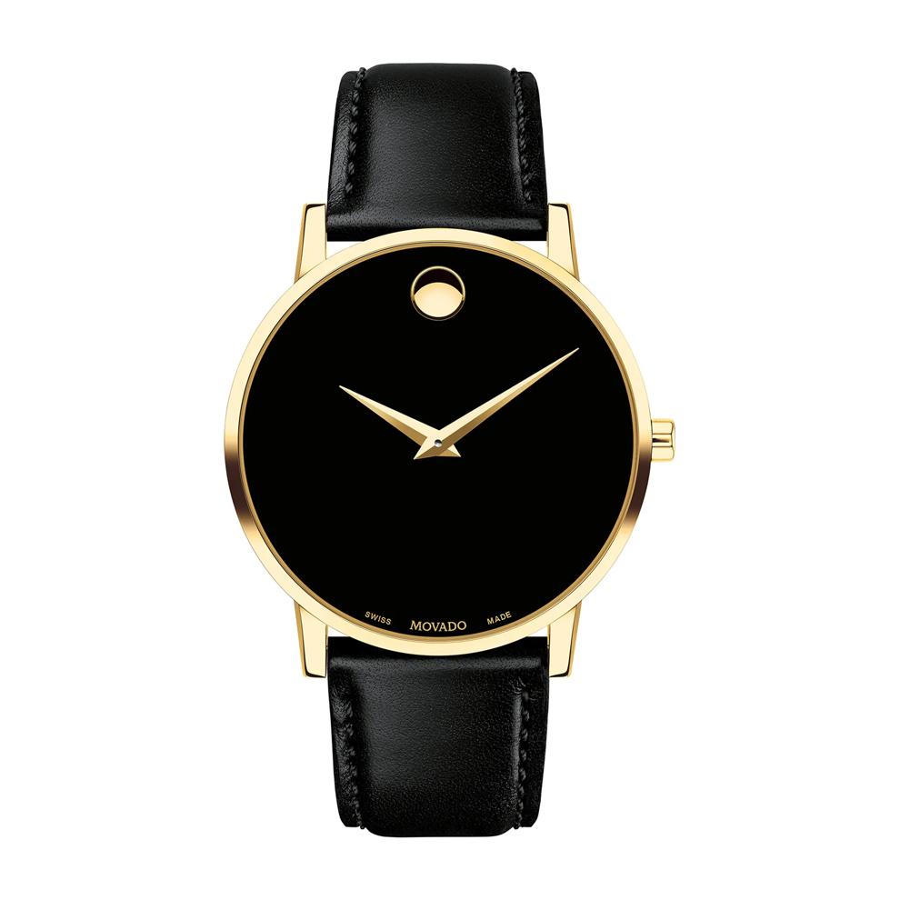 Men's Museum Classic Watch With a Black Leather Strap – Image 1 of 3