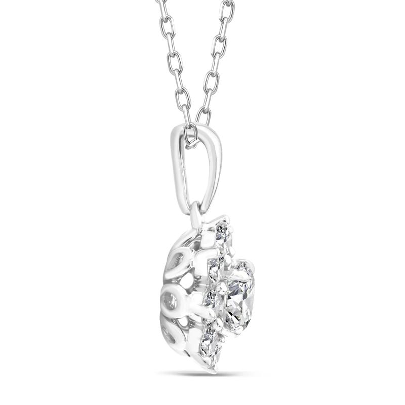 Lab Grown Diamond Starburst Pendant in 10K White Gold &#40;3/4 ct. tw.&#41; – Image 2 of 3