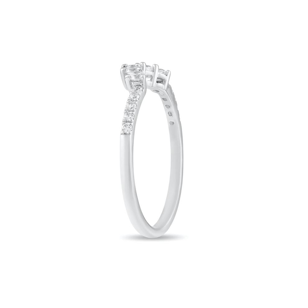 Diamond Contour Band in 10K White Gold (1/4 ct. tw.) – Image 3 of 4
