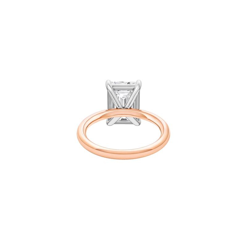 Lab Grown Diamond Radiant-Cut Solitaire Ring in 14K Rose &amp; White Gold &#40;4 ct.&#41; – Image 4 of 4