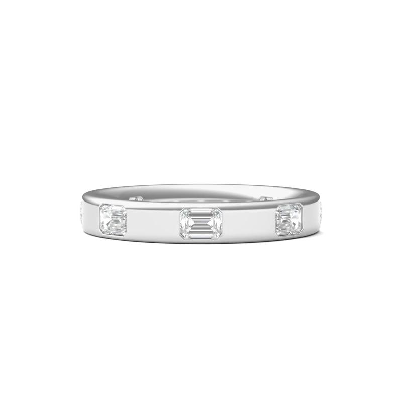 Emerald-Cut Diamond Wide-Set Band in 14K White Gold &#40;1 ct. tw.&#41; – Image 1 of 3