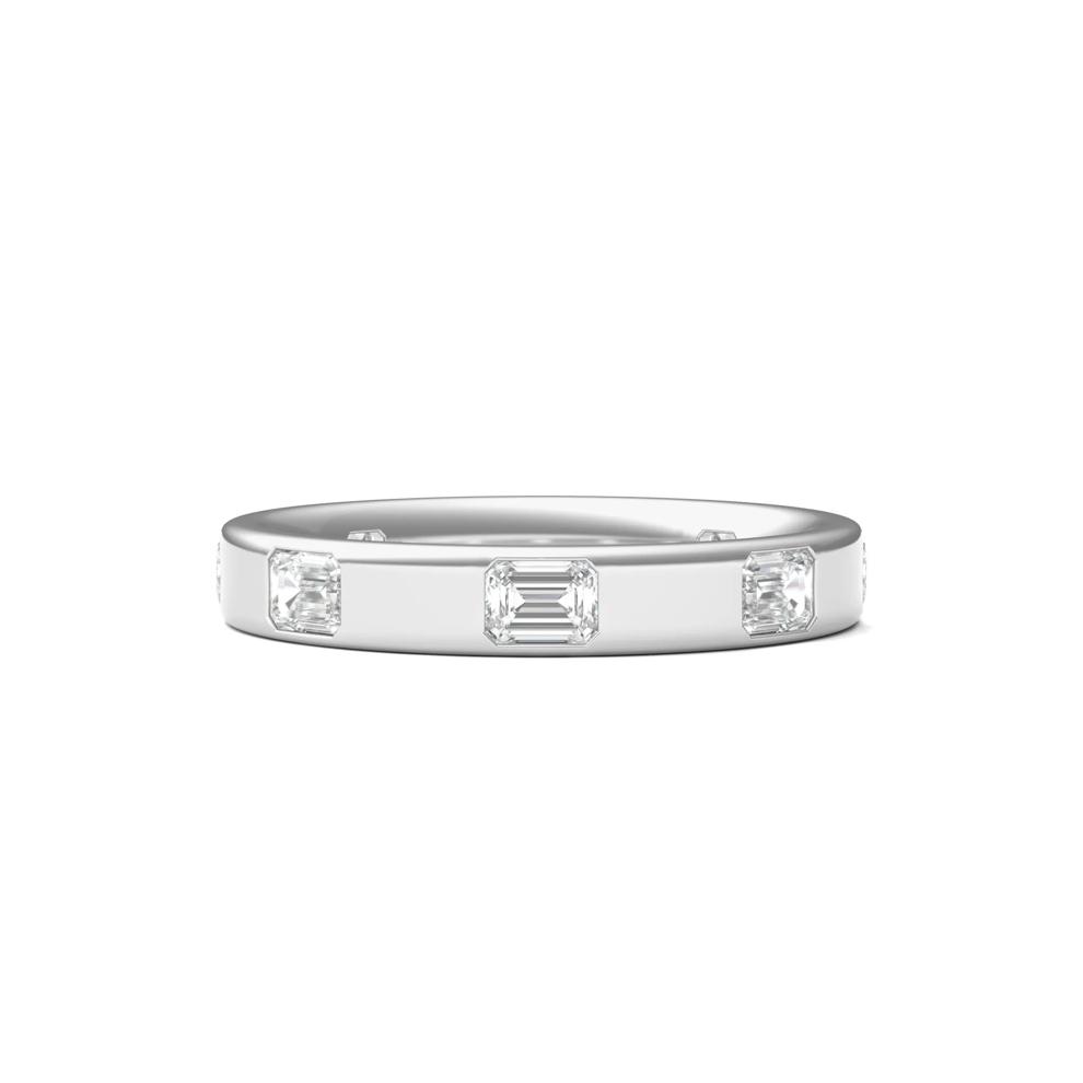 Emerald-Cut Diamond Wide-Set Band in 14K White Gold (1 ct. tw.) – Image 1 of 3