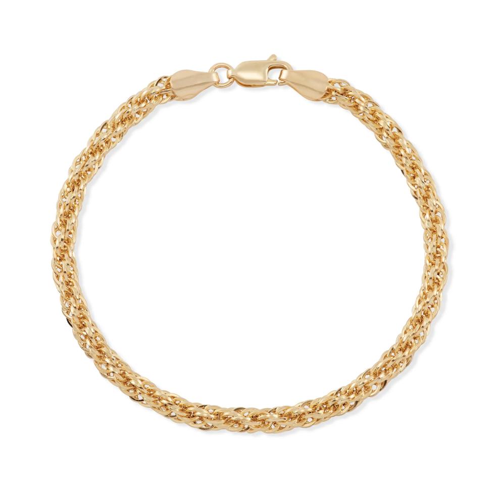Hollow Infinity Rope Chain Bracelet in 10K Yellow Gold, 4mm, 7.25" – Image 2 of 2