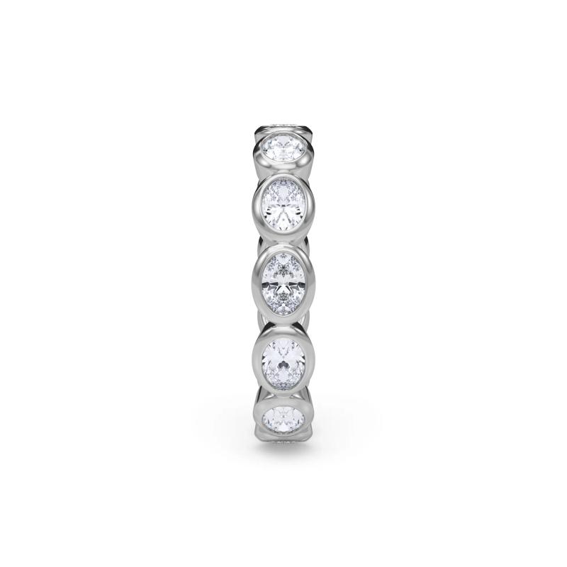 Diamond Bezel-Set Oval True Eternity Band in Platinum – Image 3 of 5