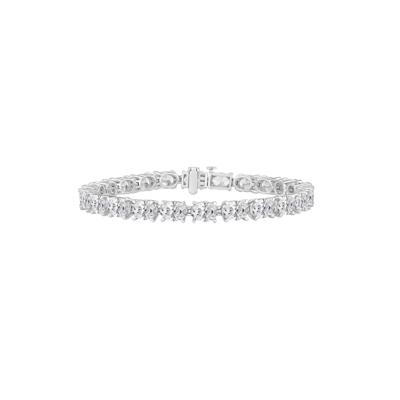 Lab Grown Diamond Oval Tennis Bracelet in 14K White Gold (17 1/2 ct. tw.)