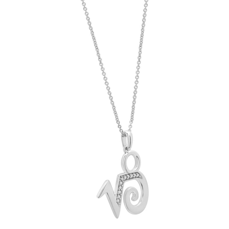 Diamond Accent Capricorn Pendant in Sterling Silver  – Image 4 of 4