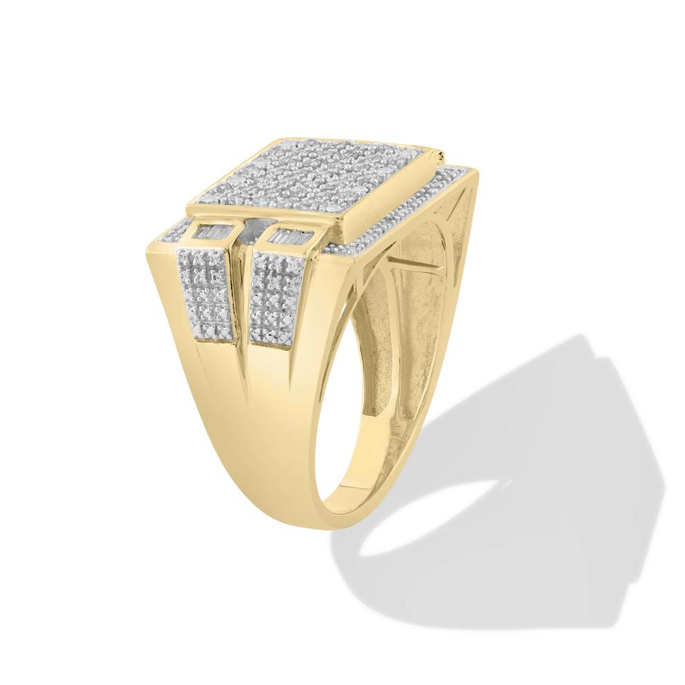 Men's Diamond Composite Center Ring in 10K Yellow Gold (1/2 ct. tw.) – Image 4 of 4